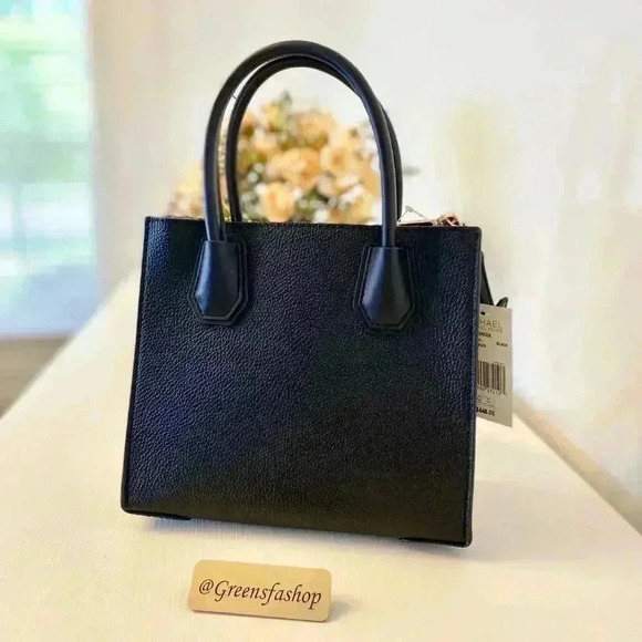 Michael Kors purse mercer Hope messenger crossbody bag black leather - Picture 5 of 10